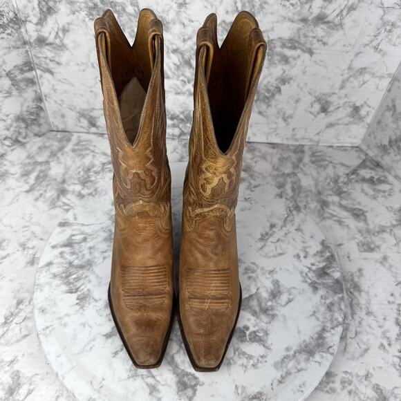 Charlie 1 Horse Lucchese Tan Mad Dog Size 6.5 Distressed Goat Leather Western - Picture 6 of 12